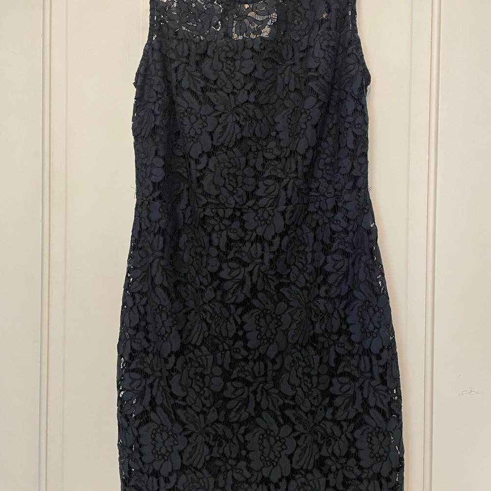 Banana Republic Black/teal Lace Dress - 6